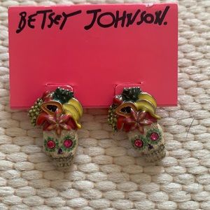 Sugar Skull Betsey Johnson studs
